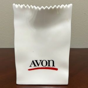 Avon 100 year in Celebration ceramic bag Vase, 1986 ,Vintage.